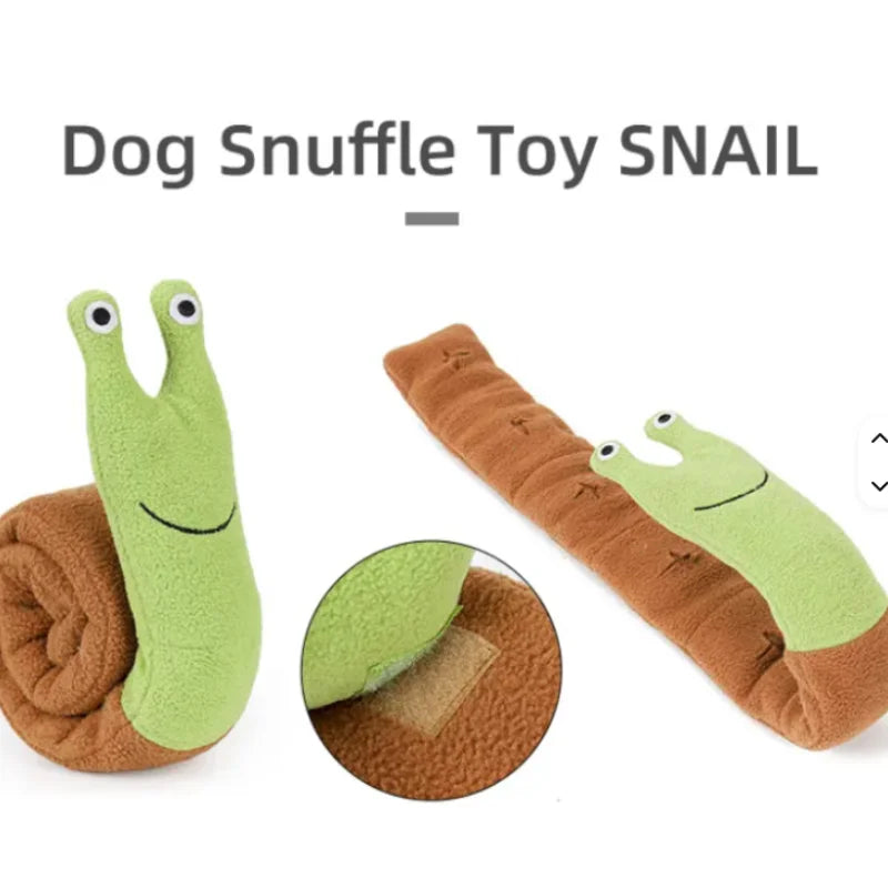 snail sniffing mat for dogs and cats interactive snail-shaped plush sniffing toy for odor hiding training and play