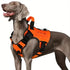 Orange no-pull tactical dog harness for large dogs with handle, reflective military vest for Labrador Retriever