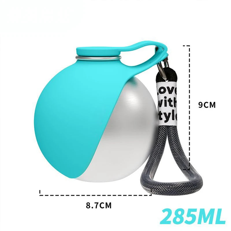 285ml Drinking Bottle Plastic Cat Dog Outdoor Portable Water Dispensers for Outdoor Use Hooks Balls Folding Dog Water Bottle