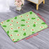 reusable washable dog pee pad green avocado print 40x30cm pet mat for dogs, breathable and absorbent