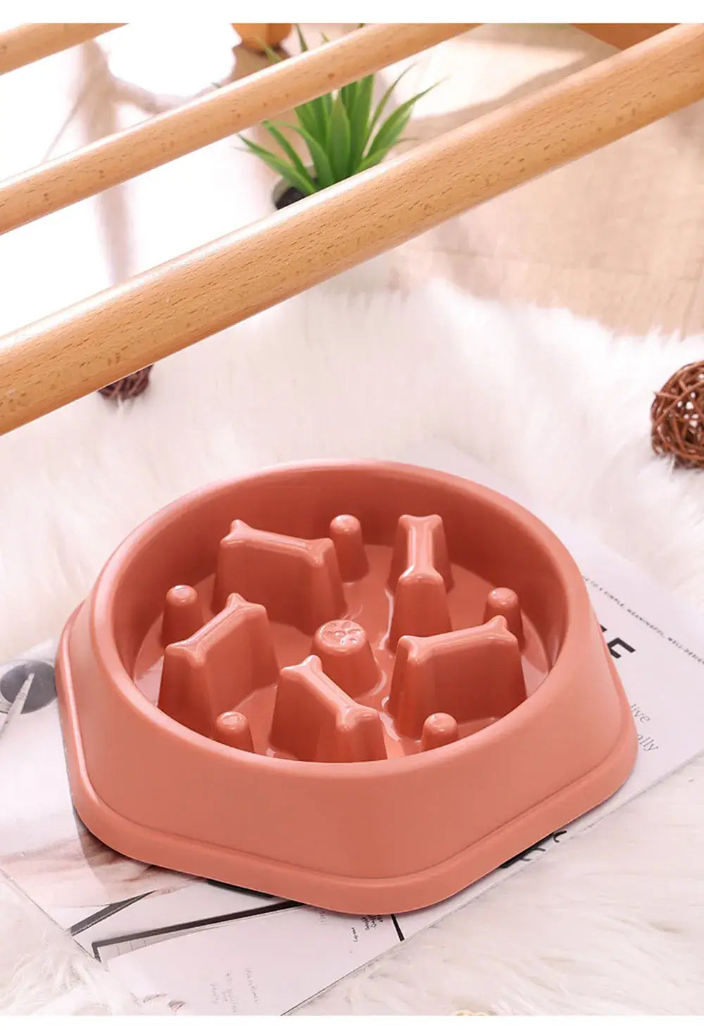 slow feeder dog bowl for small dogs, anti-gulping puzzle bowl helps prevent choking and bloat