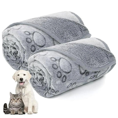 washable winter dog blanket grey plush pet blanket for cats and dogs, indoor bed mat, washable winter dog blanket