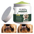 Dog teeth cleaning powder jar with lid, probiotic breath freshener, removes plaque and tartar, 100g