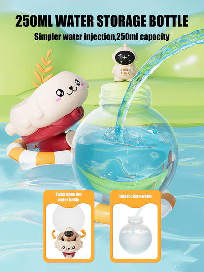 baby bath water spray toy 250ml water storage bottle with cute floating cartoon design for kids bath play