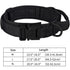 Black tactical dog leash collar for medium and large dogs, quick release breakaway polyester tactical collar