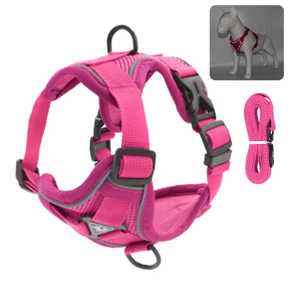 Fashion Reflective Cat Harness and Leash Sets Breathable Mesh Pet Harnesses for Small Dogs Cats Kitten Accessories collier chat