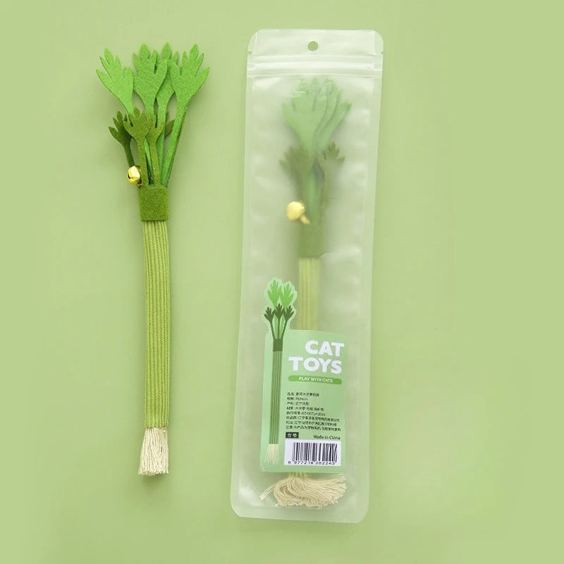 silver vine cat chew toy green cat chew stick with bell and packaged cat toy for teeth cleaning