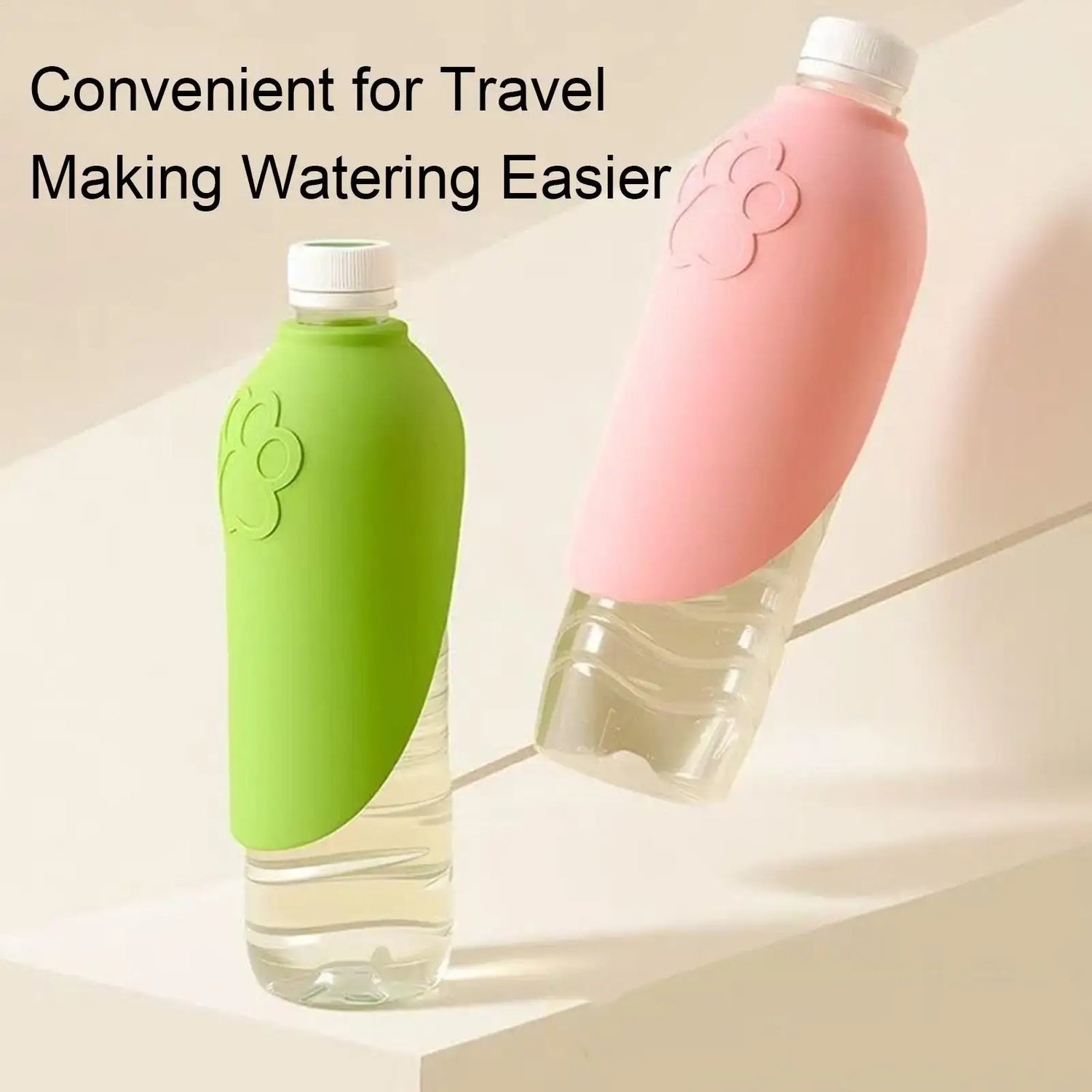 portable dog water bottle for travel, foldable puppy water dispenser with ergonomic grip for hiking and outdoor pet care