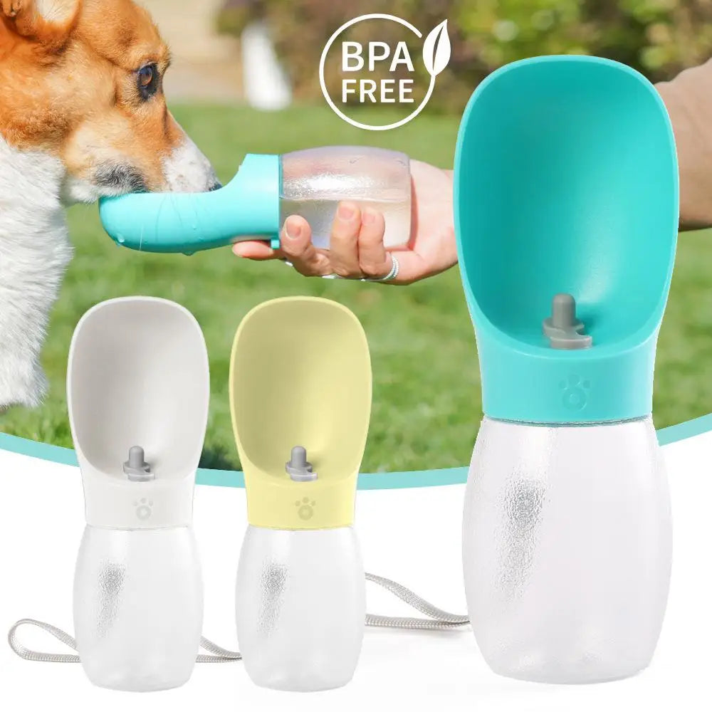 portable dog water bottle BPA-free leakproof pet drinking bowl for dogs and cats, 300ml travel water dispenser