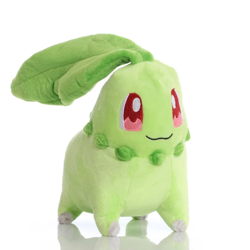 Pokemon plush doll Chikorita stuffed toy, soft green Pokémon collectible gift for kids and anime fans