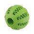 Green nontoxic dog chew toy ball, bite-resistant rubber treat feeder for dogs, puppies and cats, tooth cleaning chew toy
