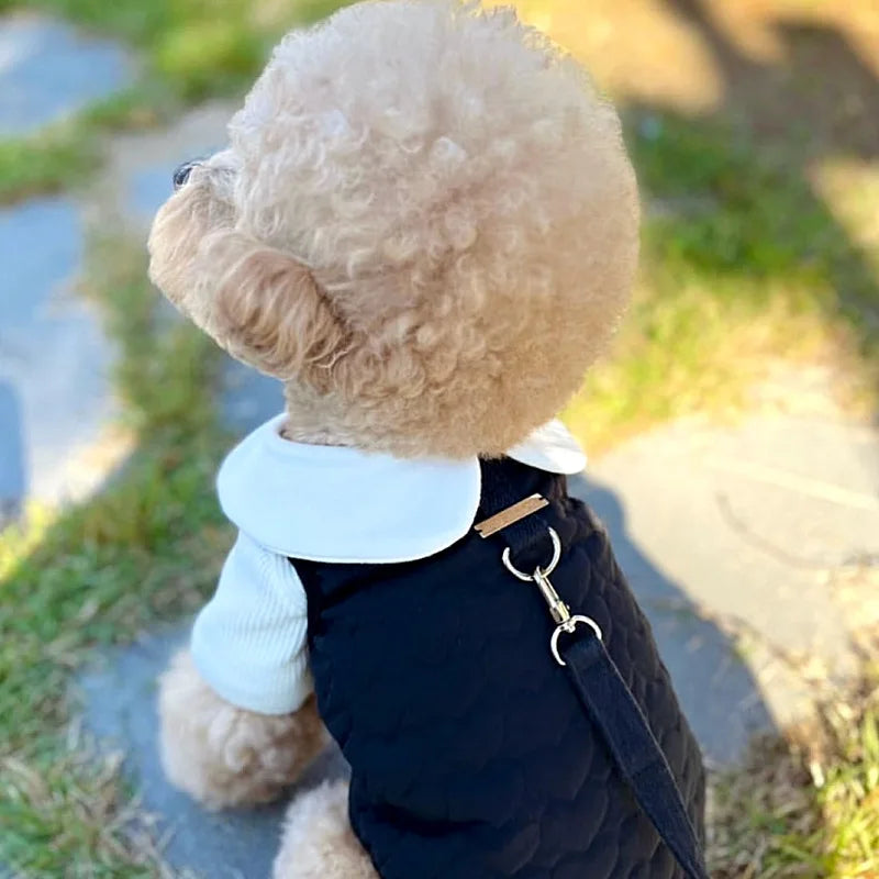 Fashion Pet Christmas Dress Pet Autumn and Winter Plush Coat Red Checkered Woolen Coat Dog Clothes for Small Dogs Puppy Clothes