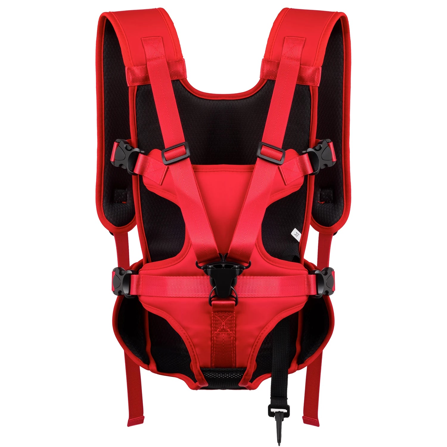 adjustable dog front carrier backpack for small dogs and cats, breathable red hiking travel chest harness