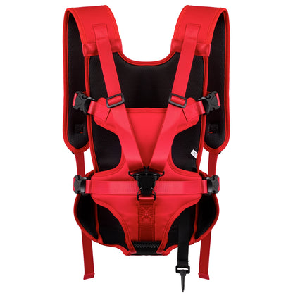 adjustable dog front carrier backpack for small dogs and cats, breathable red hiking travel chest harness