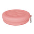 portable dog travel bowl pink 2-in-1 travel dog food and water dish with treat compartment for hiking and camping