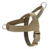 Khaki no-pull dog harness for large dogs, heavy-duty padded reflective vest, adjustable tactical control harness