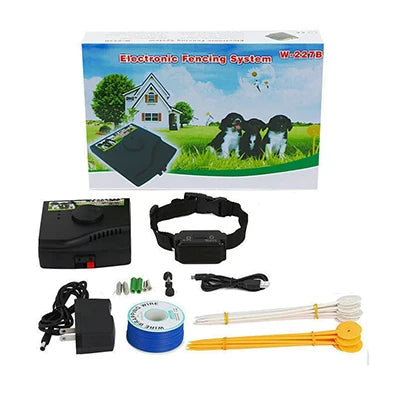 Waterproof Rechargeable Electronic Dog Fence Dog Training Collars Shock Collar Pet Containment System with Electric Transmitter