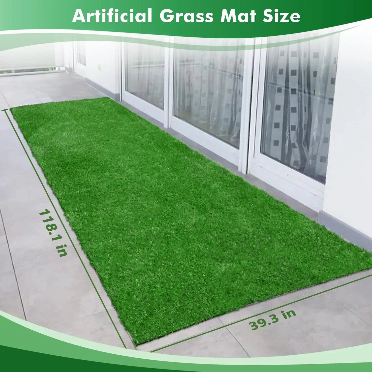 Artificial Grass Mat Size for Dogs Grass for Potty Training Artificial Grass for Dogs Puppy Fake Grass Pads Large Dogs Supplies Pets Litter Rugs for Puppy