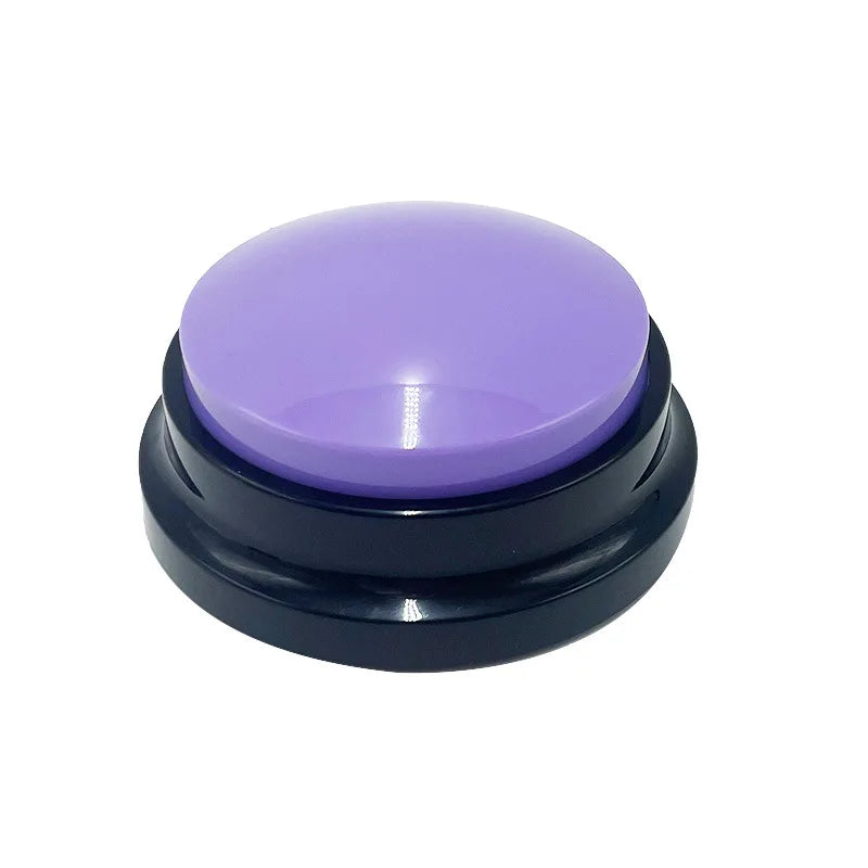 Purple dog training button for communication and interactive play