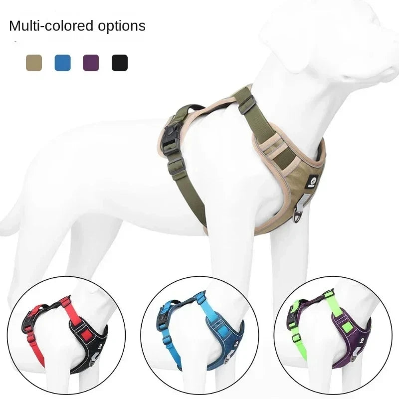 Dog Harness Reflective Midium Large Dogs Tactical Vest Big 1680D Waterproof Oxford Cloth Dog Harnesses Pet Accessoires Supplies.