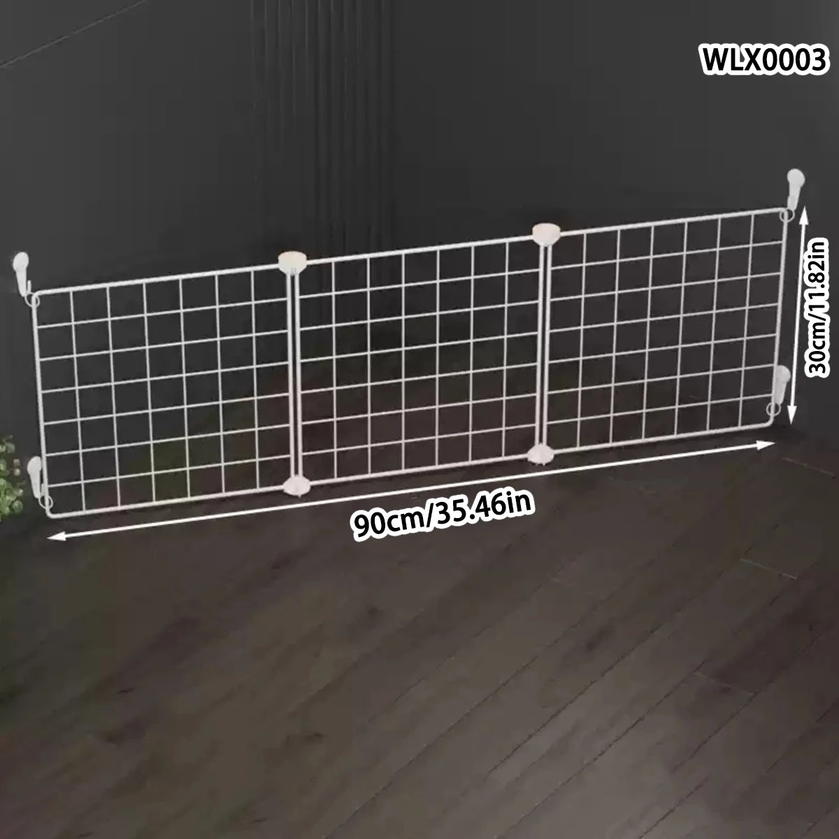 Puppy Fence for Home Indoor Use, Anti-Escape Corgi Dog Fence, Puppy Training Isolation Net displayed in a room.