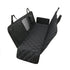 waterproof dog car seat cover black quilted rear seat hammock with cotton padding and mesh window for dogs