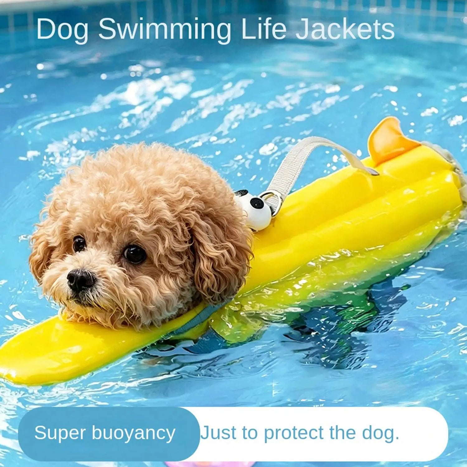 adjustable dog life jacket for small dogs, high buoyancy waterproof pet float vest for pool, lake, and beach