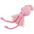 Pink interactive sound-emitting dog chew toy cotton rope octopus fleece plush teeth cleaning pet toy
