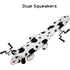 no stuffing squeaky dog toys cow plush with dual squeakers, crinkle plush dog toy for small medium large dogs