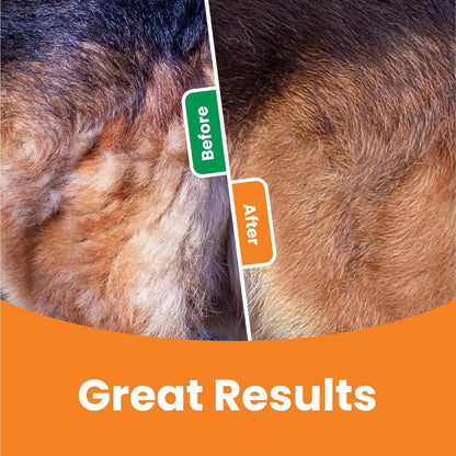 3 in 1 pet deshedding brush before and after results for dog fur removal and smoother grooming coat
