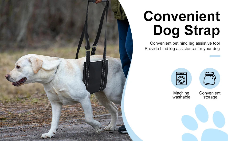 Dog Lift Harness Adjustable Dog Sling for Back Legs Support Rehab Harness for Weak Rear Legs Pet Aid Assist Tool For Elderly Dog.