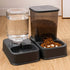 automatic pet feeder with water dispenser for cats and dogs, battery-free portion-controlled food and water bowls