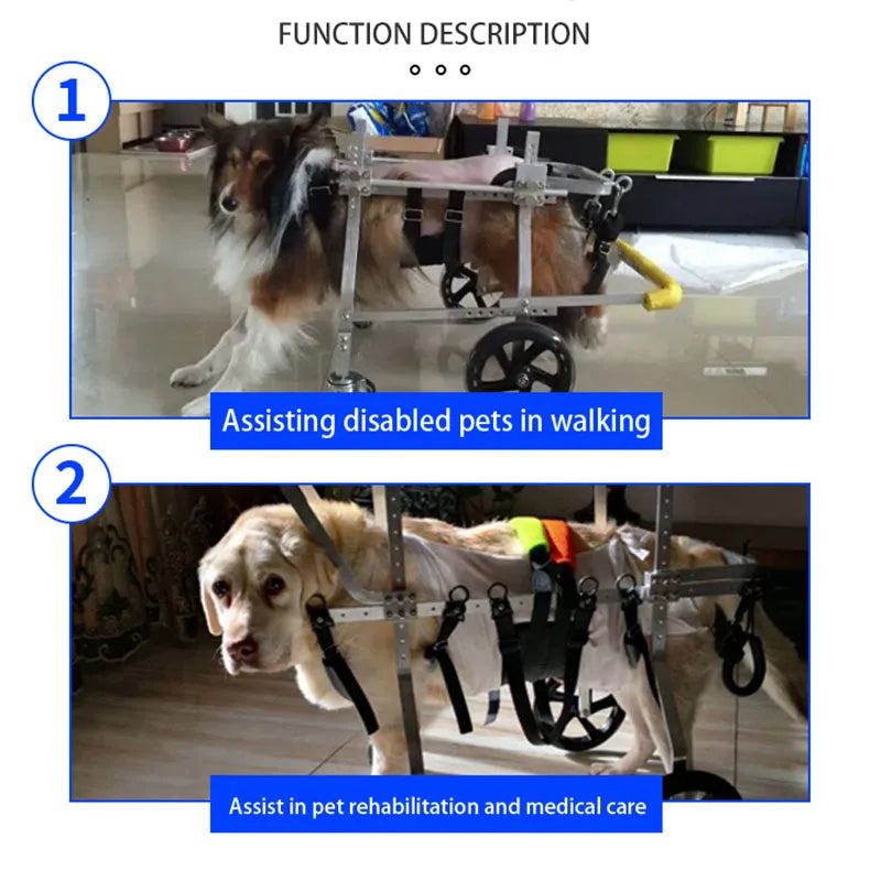 Dog Training Aids Four Wheeled Dog Legs Disability Stroller Pet Everything Harnesses Puppy Supplies Training Behavior Accessory
