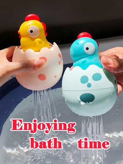 baby bath water spray toy duck and penguin sprinkler toy for bath time, unisex plastic water spraying tool
