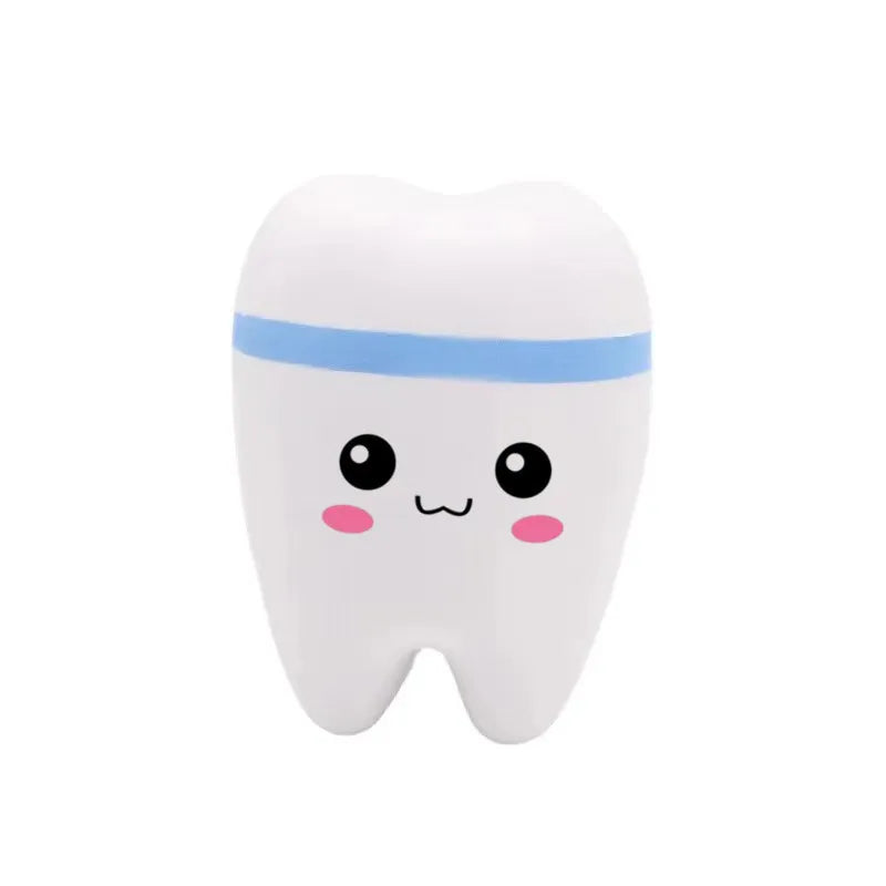teeth shape squishy toy cute cartoon slow rising stress relief kids gift blue dental tooth toy