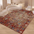 machine washable area rug, colorful vintage geometric design, non-slip indoor carpet for living room, bedroom, dining room, Color: 3