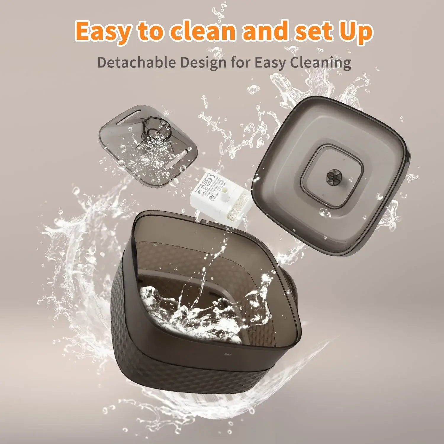 large capacity pet water fountain detachable design easy to clean for cats and dogs