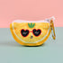 dog poop bag holder dispenser, fruit design pooper scooper bag holder, yellow citrus holder with carabiner, JY2500035-BL