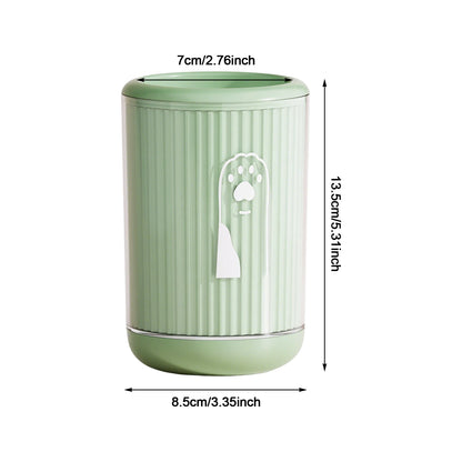 Green M pet paw cleaning cup for cats and dogs, no scrubbing required, 13.5cm tall, 8.5cm wide