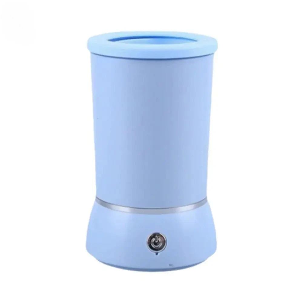 Blue automatic pet paw cleaner USB powered low-noise electric dog and cat foot washing cup for quick paw cleaning