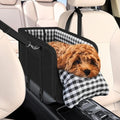 Dog car seat with seat belt support and anti slip design - portable height increasing seat , suitable for small dogs