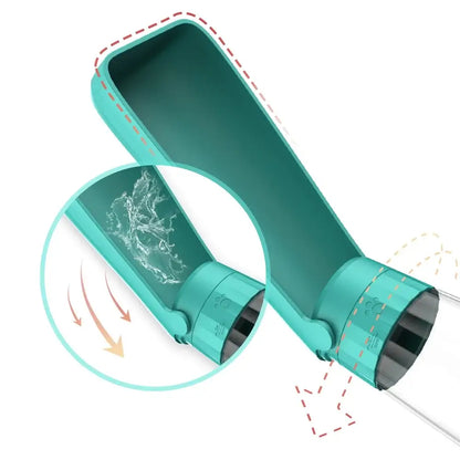 Portable dog water bottle dispenser for small and large dogs, foldable outdoor hiking drinking bowl, 550ml