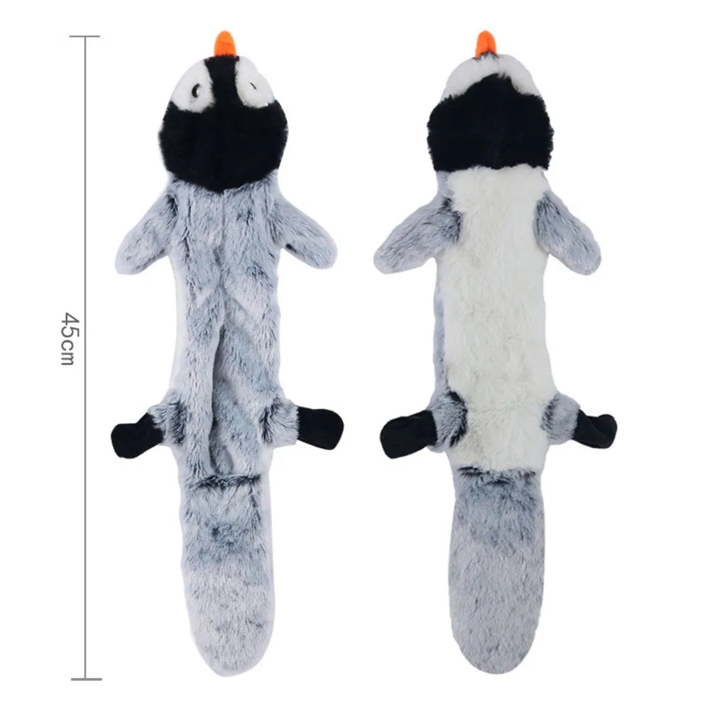 stuffingless squeaky dog toy plush bird chew toy with squeakers and crinkle, durable 45cm simulated animal pet toy