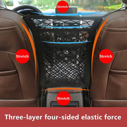 Pet Dog Rear Seat Car Fence Dog Isolation Protection Net Elastic Double Layer Storage Separation Net Pet Safety Rail Pet Suppliy.