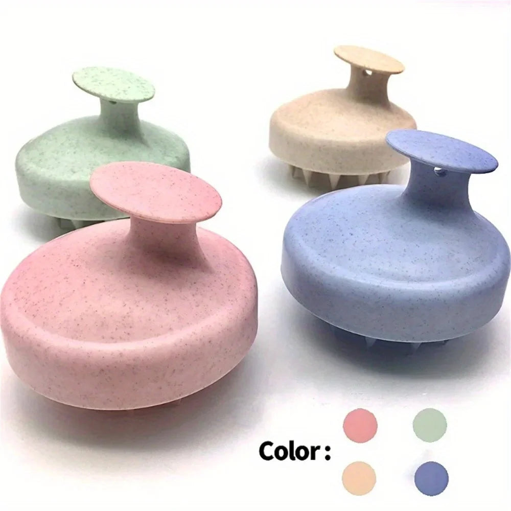 Silicone scalp massage brush for shampooing and body massage, soft bath shower brush with multiple color options