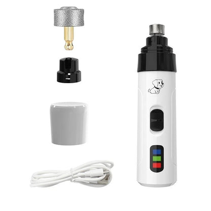rechargeable pet nail grinder USB charging quiet electric dog and cat nail trimmer, Add 1 Grinding wheel
