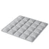Gray cooling gel pet mat with grid pattern for summer heat relief, indoor or outdoor use as a sleeping pad