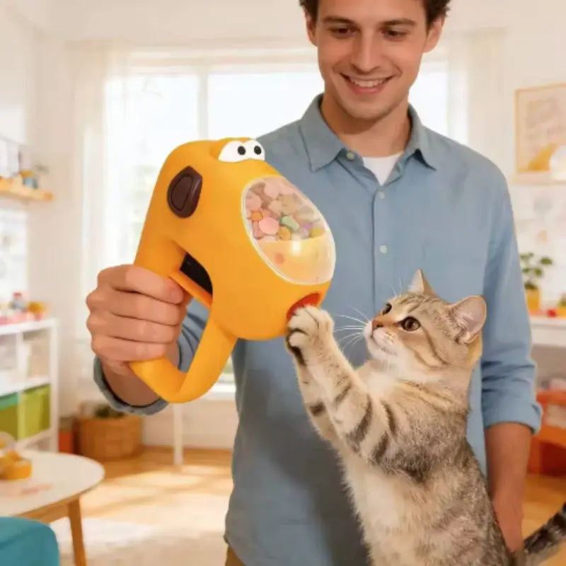 Automatic pet treat dispenser for cats and dogs, interactive reward toy for training and healthy activity