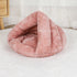 Pink washable plush dog bed for small dogs and cats, breathable hand-wash pet sofa, shipped from China Mainland