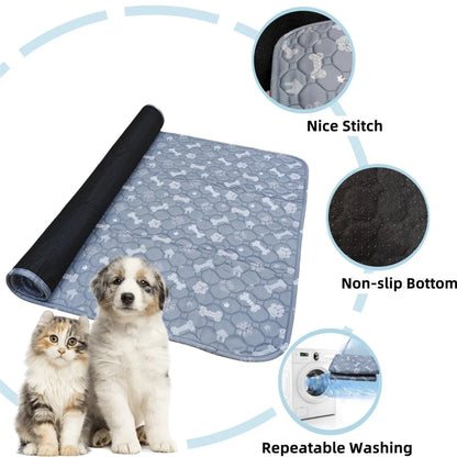 Washable reusable dog pee pad with non-slip bottom, nice stitching, and repeatable washing for puppies, dogs, and s